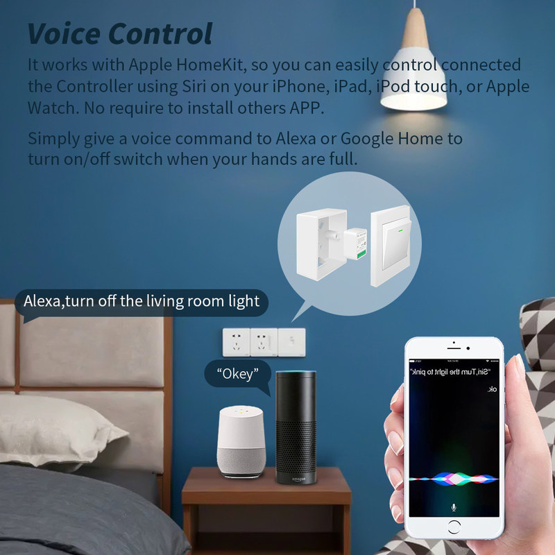 DIY Homekit Smart Switch MINI Smart Home Modifier Tuya Zigbee Modulo de relé soporte de control remoto y de voz fácil de instalar