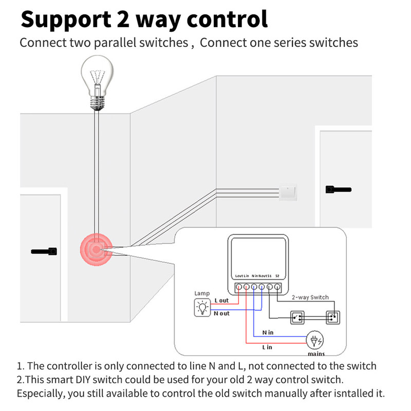 DIY Homekit Smart Switch MINI Smart Home Modifier Tuya Zigbee Modulo de relé soporte de control remoto y de voz fácil de instalar