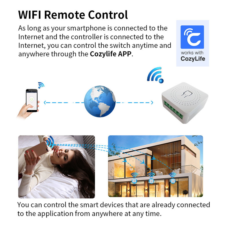 tuya wifi Aplicación de tiempo de inicio Smart Switch Socket WiFi Smart Switch Interruptor Inteligente soporte de relé de control de voz