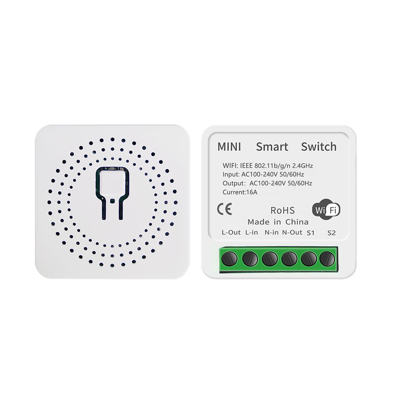 Tuya Alexa Timer Smart Switch 10A Modulo de relé Trabajo Remote Smart Switch soporte de control de voz de Google Alexa fácil de instalar