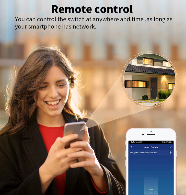 Tuya Alexa Timer Smart Switch 10A Modulo de relé Trabajo Remote Smart Switch soporte de control de voz de Google Alexa fácil de instalar