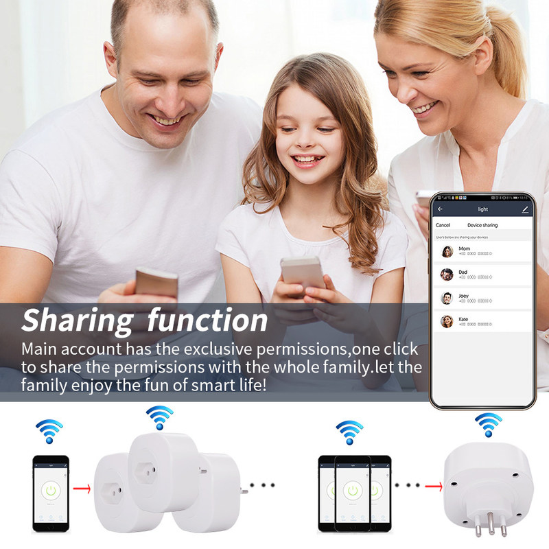 Zócalo elegante estándar 16A 220V 127V 50Hz del piso del Brasil de la toma de corriente del zócalo de Tuya WIFI Smart