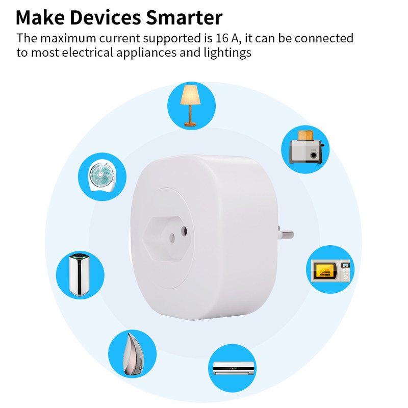 Zócalo elegante estándar 16A 220V 127V 50Hz del piso del Brasil de la toma de corriente del zócalo de Tuya WIFI Smart