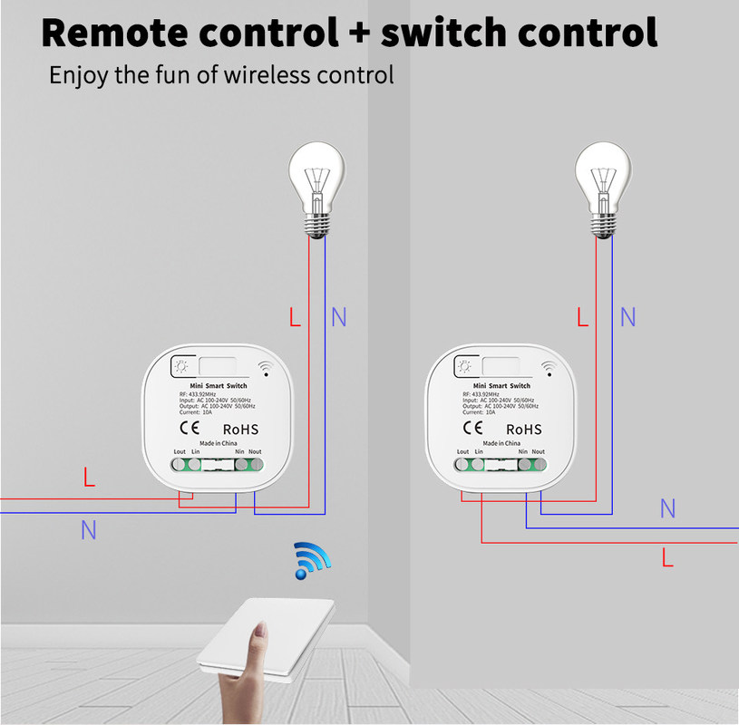 tipo inalámbrico interruptor de la luz remoto autopropulsado del interruptor 86 de la pared 16A de la prenda impermeable