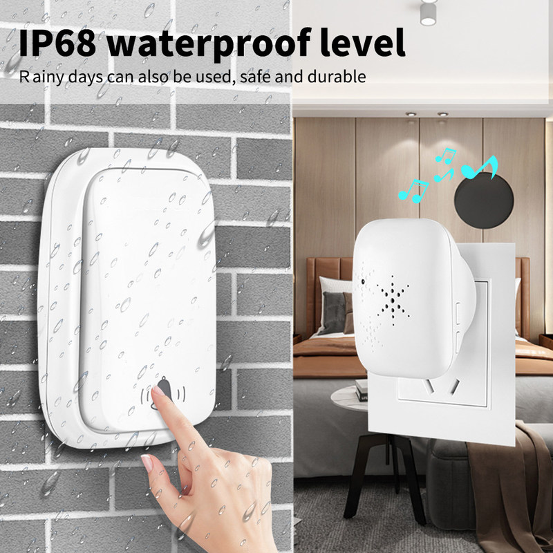 UE inalámbrica Reino Unido de Ring Doorbell los E.E.U.U. de la llamada al aire libre ningún timbre impermeable autopropulsado de conexión los 300M