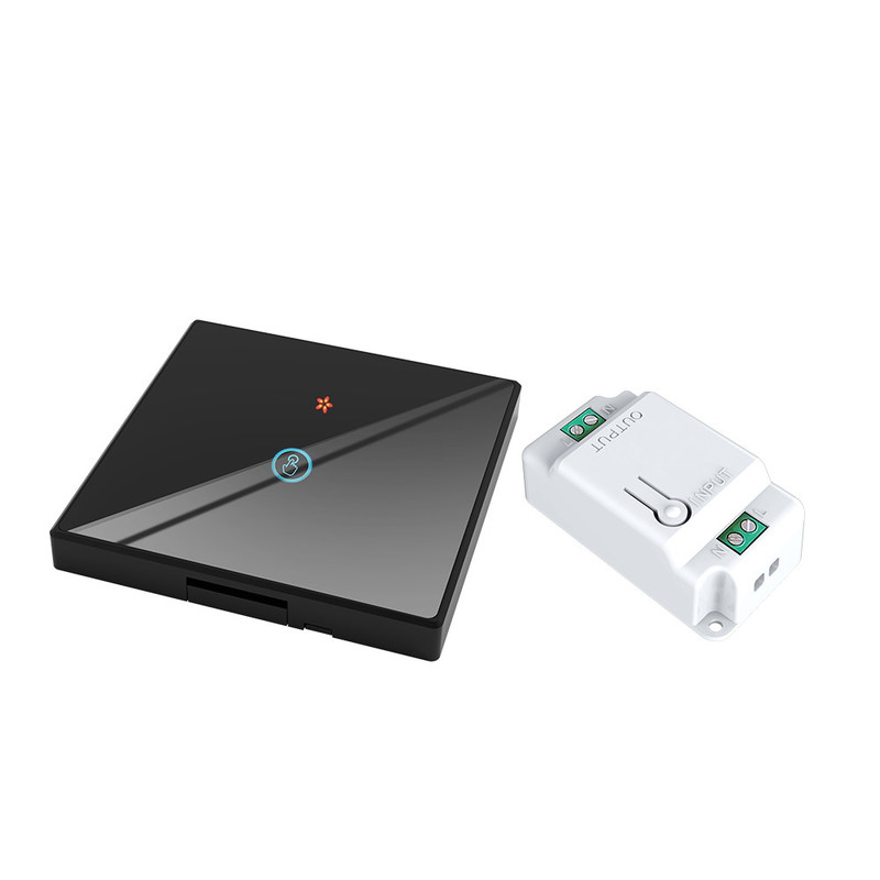 Tuya Wifi control remoto inalámbrico interruptor panel de vidrio templado con mini interruptor inteligente mejor opción para circuito de la versión antigua
