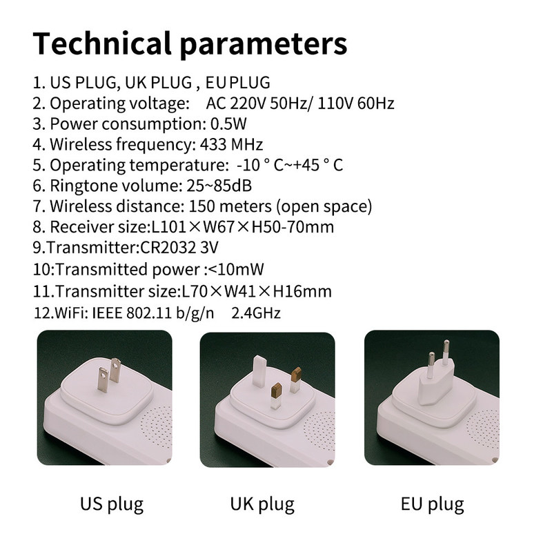 cámara elegante teledirigida del timbre de Wifi de puerta 30W definición video inalámbrica de Bell de la alta