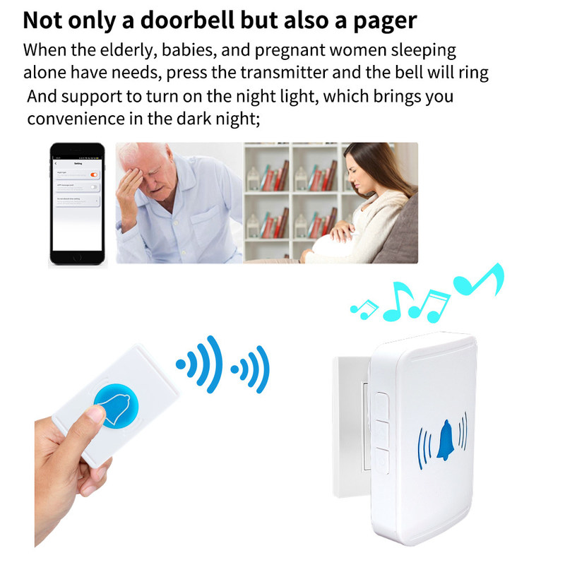 cámara elegante teledirigida del timbre de Wifi de puerta 30W definición video inalámbrica de Bell de la alta