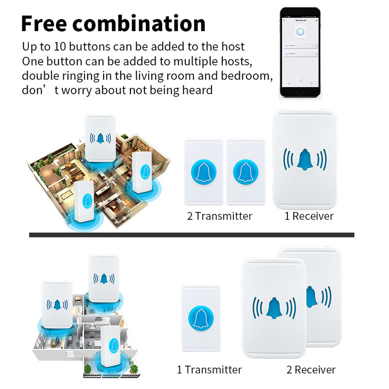 cámara elegante teledirigida del timbre de Wifi de puerta 30W definición video inalámbrica de Bell de la alta