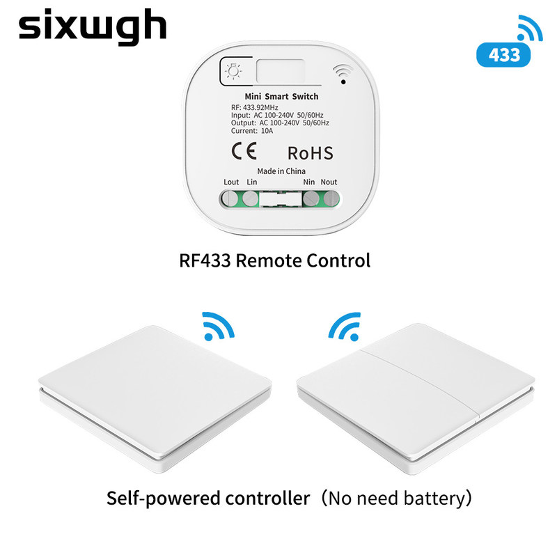 el interruptor elegante de 2a 250v Whz01 Zigbee redondeó el interruptor más oscuro de la esquina del interruptor Rf433 Homekit