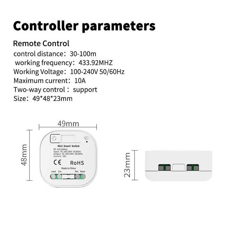 Interruptor de la luz elegante blanco del hilo de la CA 100-240V Homekit del interruptor 86*86*40m m de Zigbee
