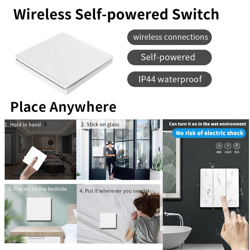 uno mismo dominante Homekit de Wifi tres teledirigidos inalámbricos del interruptor 2.4GHz en apagado el interruptor