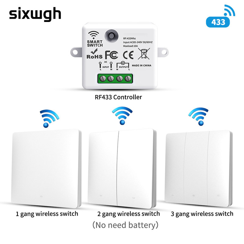 Tuya Control remoto inalámbrico Switch controlador y receptor coinciden con el soporte de módulo tuya control de voz de Google Alexa
