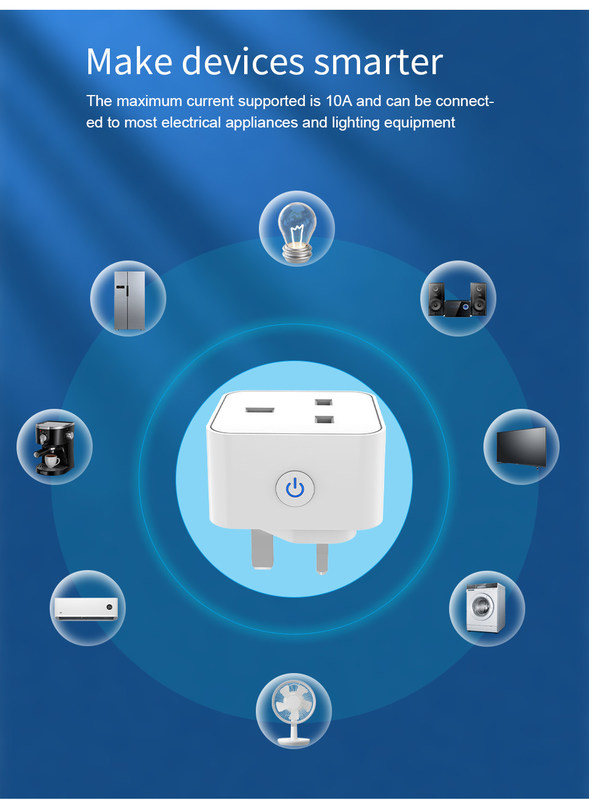 tuya wifi conexión inteligente conector de control remoto y de voz con funciones de programación y automatización soporte de control de voz Alexa