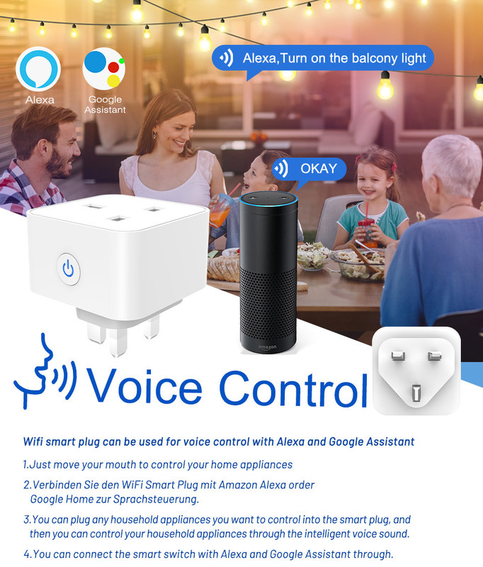 tuya wifi conexión inteligente conector de control remoto y de voz con funciones de programación y automatización soporte de control de voz Alexa