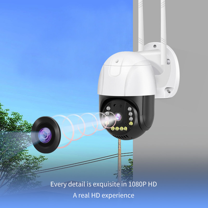 Resolución 1080p Smart Monitor Cámara a prueba de agua con almacenamiento en la nube y almacenamiento local