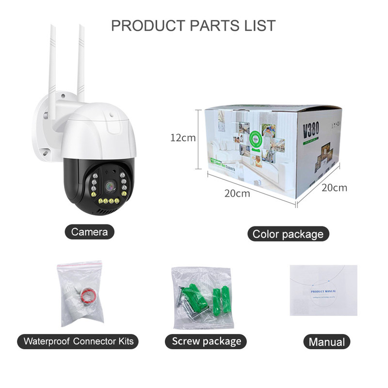 Versión WIFI Adaptador de corriente alterna cámara de monitor inteligente con visión nocturna y cámara inteligente de audio bidireccional