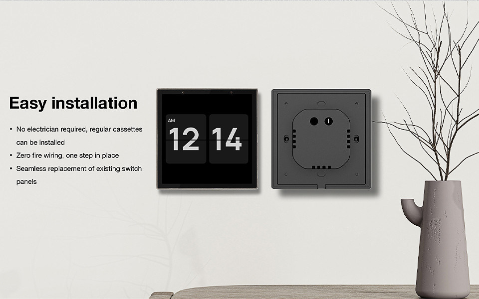 110V-240V Negro Smart Home pantalla táctil de control de hogar inteligente Panel de conexión inteligente múltiple control de voz incorporado