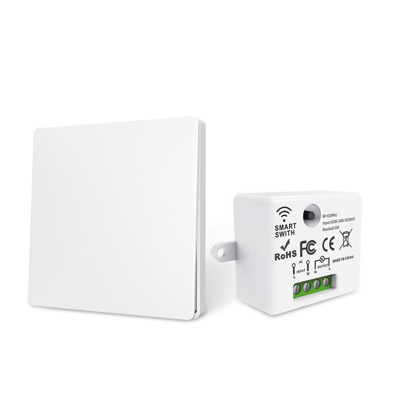Interruptor de control remoto inalámbrico ABS 86 * 86 * 32mm para una operación fácil sin necesidad de batería soporte de múltiples opciones de escena de control.