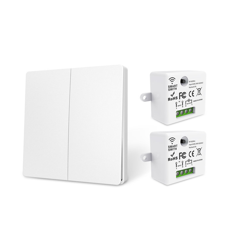Interruptor de control remoto inalámbrico ABS 86 * 86 * 32mm para una operación fácil sin necesidad de batería soporte de múltiples opciones de escena de control.