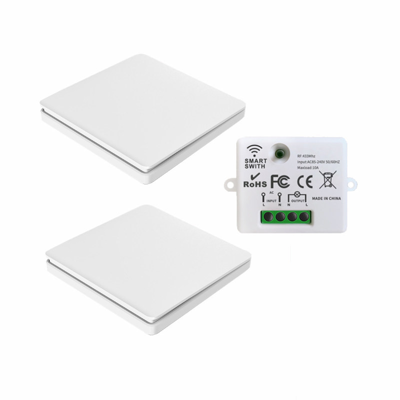 Interruptor de control remoto inalámbrico ABS 86 * 86 * 32mm para una operación fácil sin necesidad de batería soporte de múltiples opciones de escena de control.