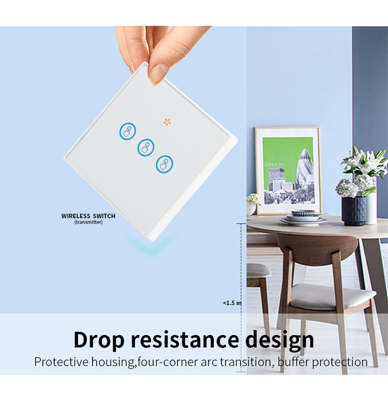 Tuya Wifi control remoto inalámbrico interruptor panel de vidrio templado con mini interruptor inteligente mejor opción para circuito de la versión antigua
