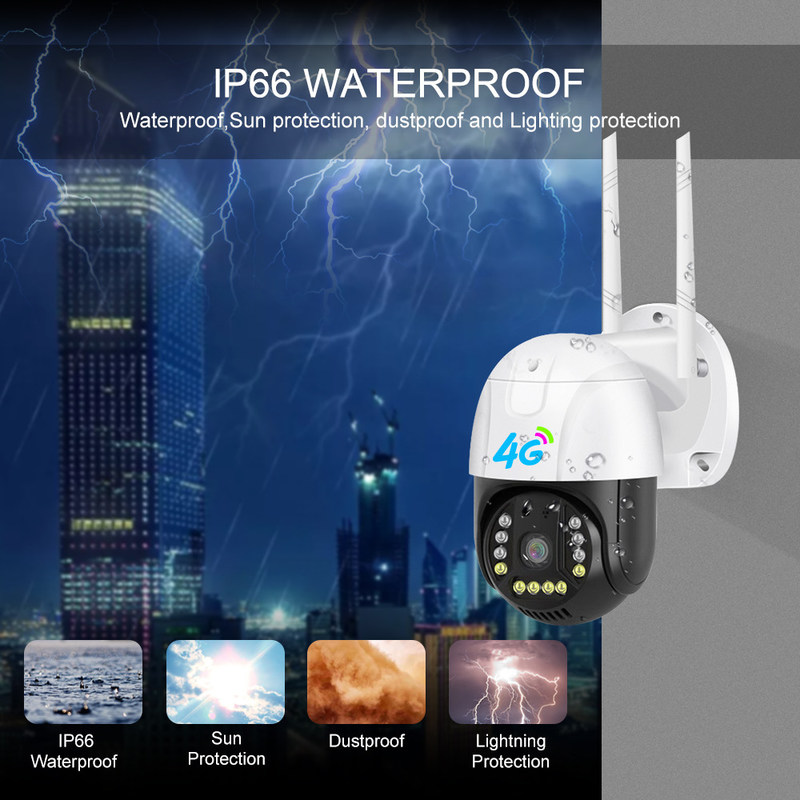 4G versión 1080p Smart Rotatable Camera con visión nocturna Tecnología de vigilancia avanzada proporcionan sistema de seguridad