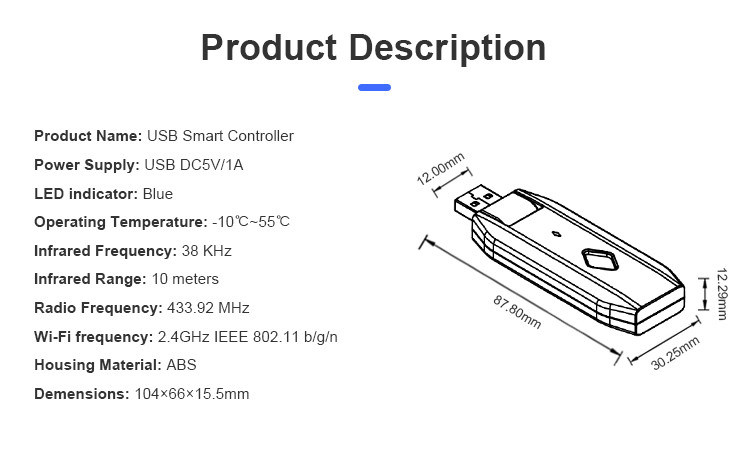 Versión USB universal Homekit Smart Switch Voltagem nominal 3V-5V fácil portátil y soporte de control remoto muchas funciones