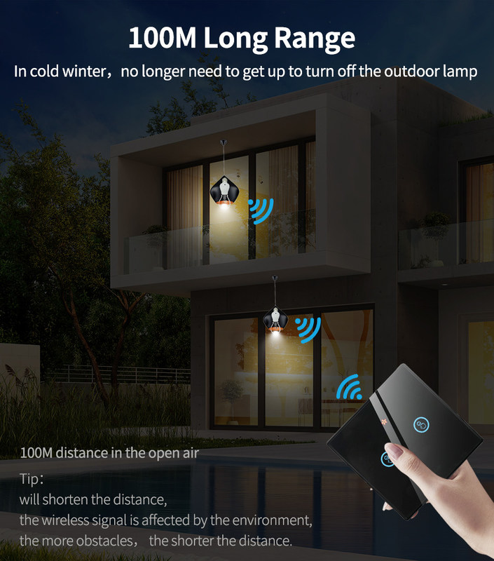 10A Resistente al fuego ABS Homekit Smart Switch panel de vidrio templado Tres interruptores de encendido/apagado soportan control remoto