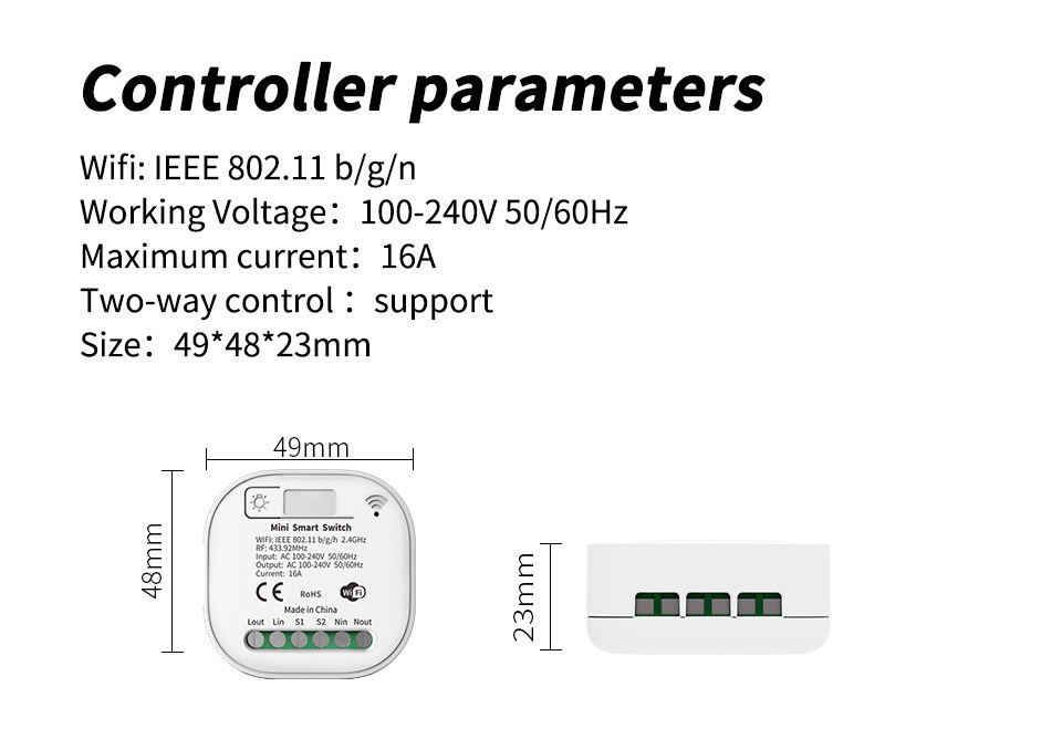Automatización del hogar inteligente Interruptor de luz remoto 16A módulo de interruptor Tuya temporizador inteligente luz de pared Interruptor de soporte de control de voz