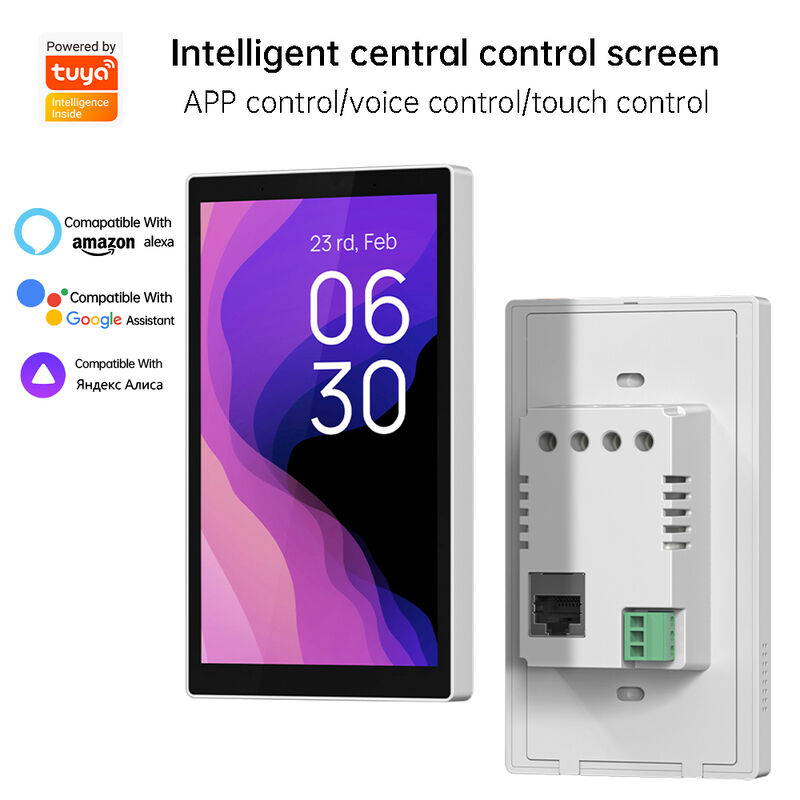 SIXWGH Panel de Control Inteligente de 5 Pulgadas con Alexa Integrada, Pantalla Táctil, Cámara Impermeable de 7MP, Gateway Zigbee, Edge Computing, Hogar Inteligente
