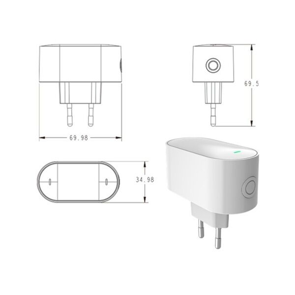 SIXWGH Tuya SmartLife Puerta de enlace multiprotocolo Zigbee 3.0 + para + BLE Mesh Hub Wi-Fi Funciona con Alexa / Google Home Dispositivos de conexión de la UE