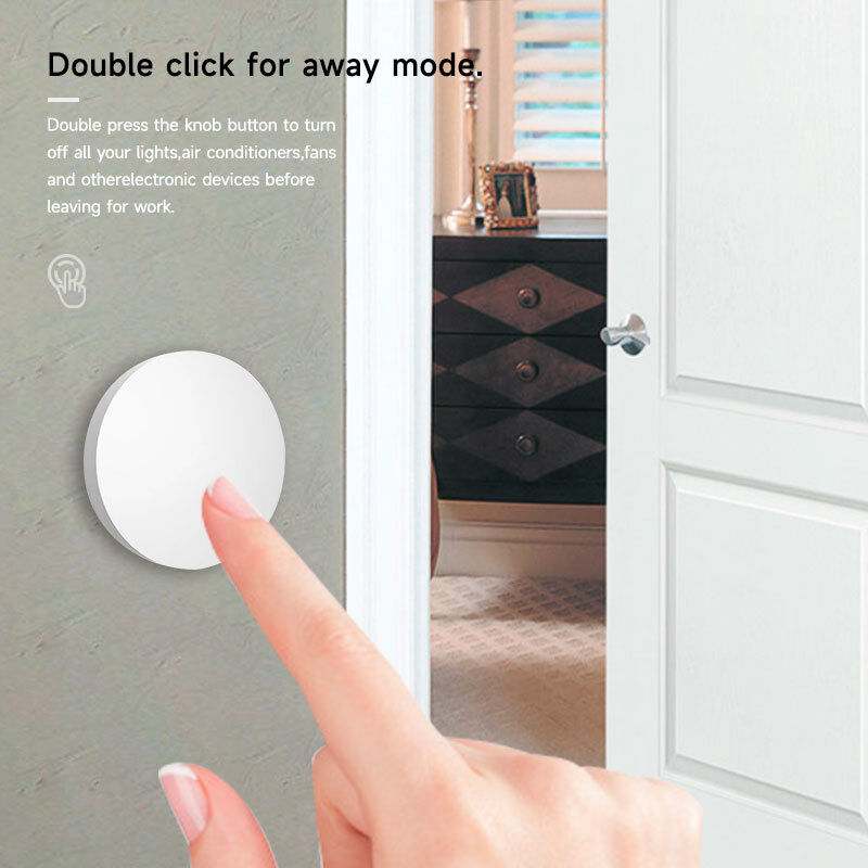 SIXWGH Tuya ZigBee Smart Button Switch Control remoto inalámbrico de una llave controlador multi-escenas compatible con Android Smart Home