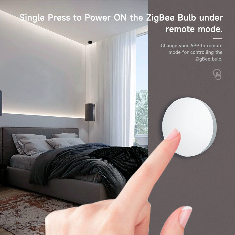 SIXWGH Tuya ZigBee Smart Button Switch Control remoto inalámbrico de una llave controlador multi-escenas compatible con Android Smart Home