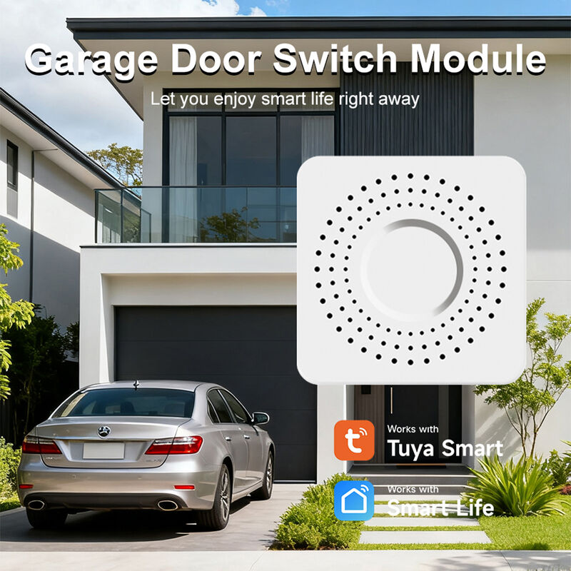 SIXWGH WiFi Zigbee Módulo de Interruptor Inteligente para Abrepuertas de Garaje Compatible con la Aplicación Tuya Smart Life Control Remoto Temporizador Programación Funciona