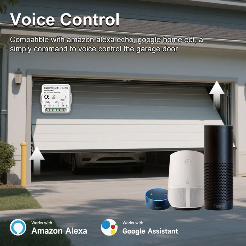 SIXWGH WiFi Zigbee Módulo de Interruptor Inteligente para Abrepuertas de Garaje Compatible con la Aplicación Tuya Smart Life Control Remoto Temporizador Programación Funciona