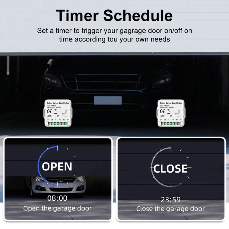 SIXWGH WiFi Zigbee Módulo de Interruptor Inteligente para Abrepuertas de Garaje Compatible con la Aplicación Tuya Smart Life Control Remoto Temporizador Programación Funciona