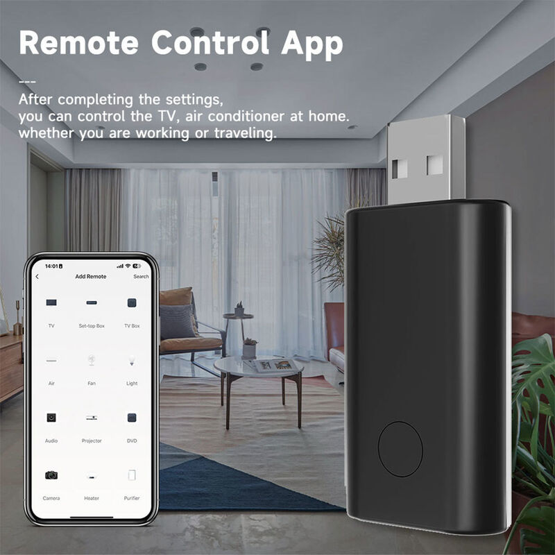 SIXWGH Universal IR WiFi control remoto con Alexa / Google Home Control de la aplicación Tuya OS Diseño giratorio para el Hub de hogar inteligente del hotel RV