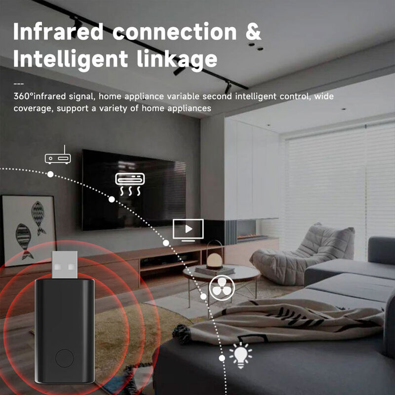 SIXWGH Universal IR WiFi control remoto con Alexa / Google Home Control de la aplicación Tuya OS Diseño giratorio para el Hub de hogar inteligente del hotel RV