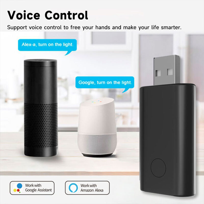 SIXWGH Universal IR WiFi control remoto con Alexa / Google Home Control de la aplicación Tuya OS Diseño giratorio para el Hub de hogar inteligente del hotel RV