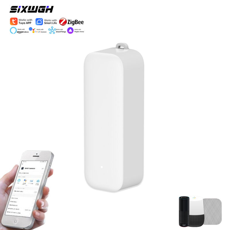 SIXWGH Universal Smart IR Remote Control con Zigbee Hub Trabaja con Alexa y Google Home APP Hotel Utilice diseño giratorio
