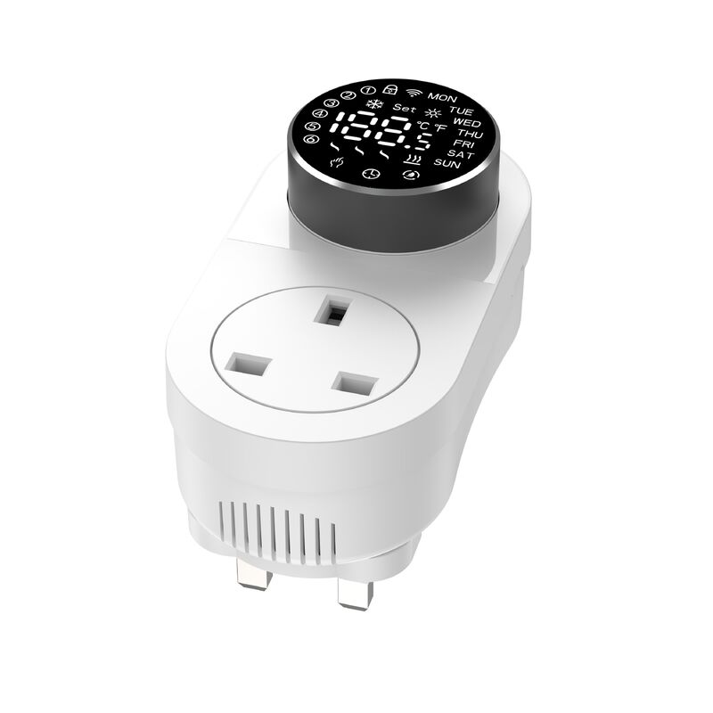 SIXWGH Termostato Inteligente Wi-Fi para Enchufar 16A Pantalla LED Control Remoto por APP/Voz Sensor NTC Calefacción Refrigeración Hogar Acuario