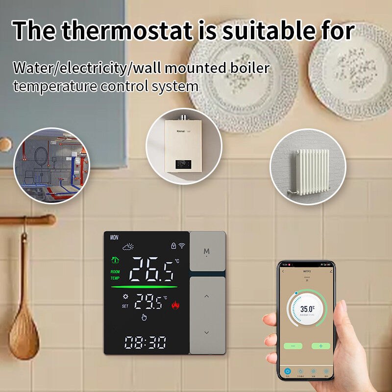 SIXWGH WIFI termostato inteligente, control por voz y termostato programable APP para uso doméstico y de oficina