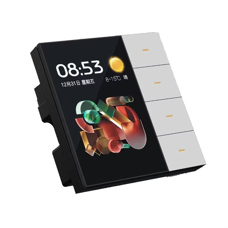 SIXWGH Smart Life Smart Touch Switch 4 Gang WiFi Zigbee Panel Radar Sensor Colorido Personalizado Oficina de hoteles de lujo en el hogar