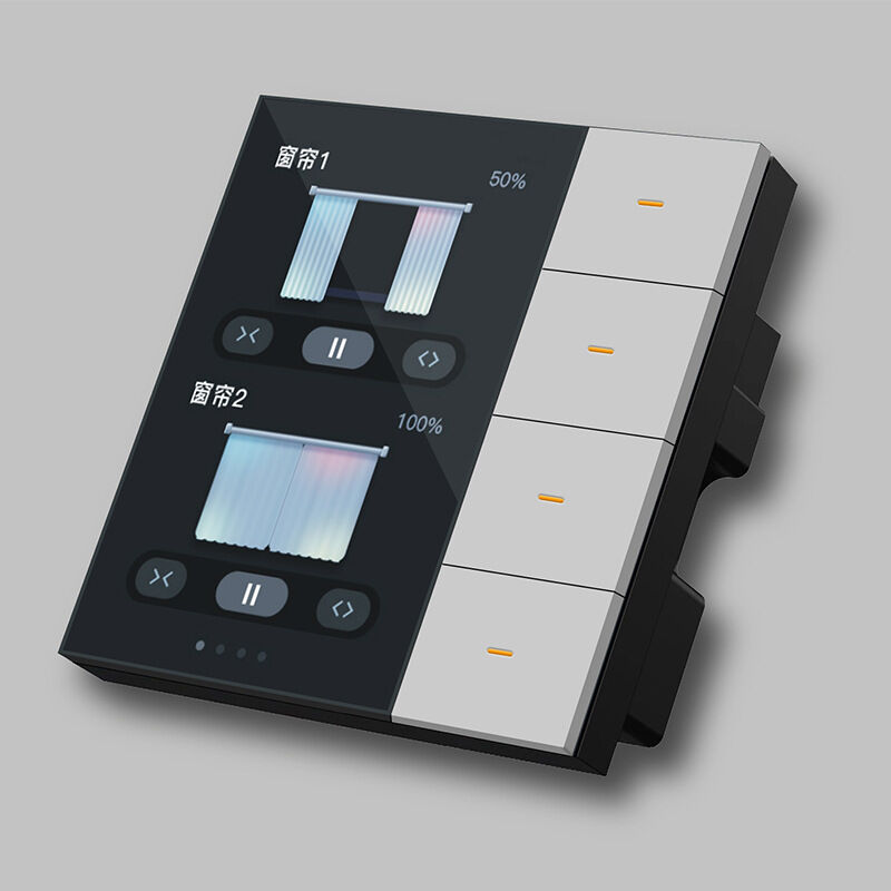 SIXWGH Smart Life Smart Touch Switch 4 Gang WiFi Zigbee Panel Radar Sensor Colorido Personalizado Oficina de hoteles de lujo en el hogar