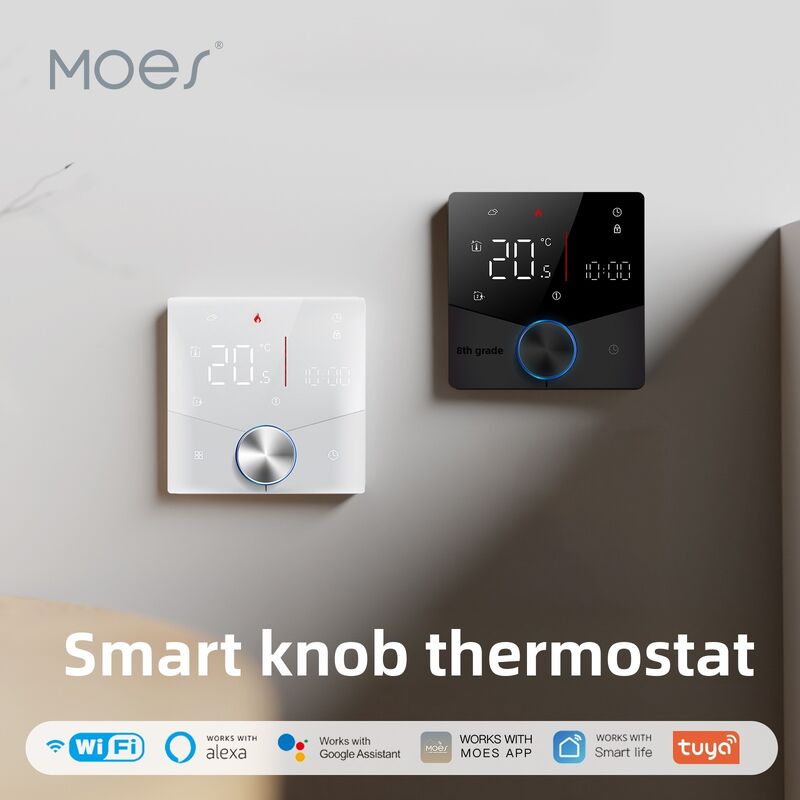 SIXWGH Tuya Smart WiFi Termostato calefacción eléctrica APP Control Asistente de voz compatible con el modo de ahorro de energía bloqueo infantil alto