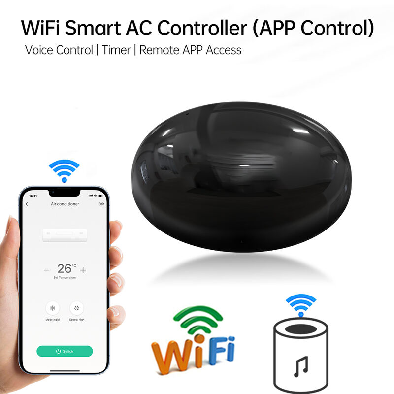 Aire acondicionado inteligente SIXWGH con control por voz WiFi para el hogar, compatible con Alexa, Google Home y la aplicación Tuya, control remoto infrarrojo universal con alimentación tipo C