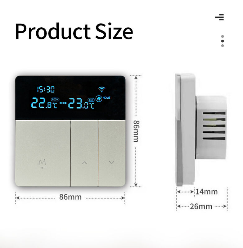 SIXWGH Smart WiFi Thermostat Tuya App Control de voz 16A Control de temperatura programable de carga LCD para hoteles de piso eléctrico