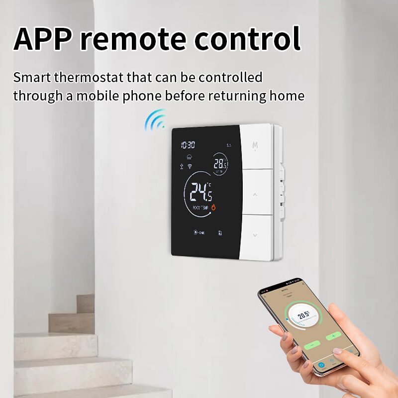 SIXWGH Termostato WiFi inteligente para uso en hoteles Tuya App Control de voz calefacción por suelo eléctrica 16A Control de temperatura LCD de carga
