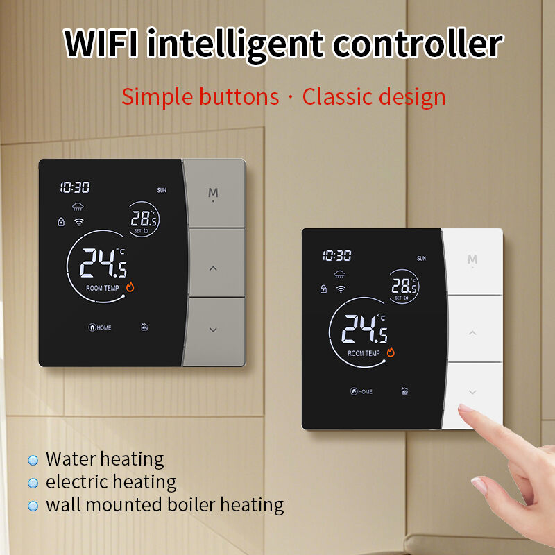 SIXWGH Termostato WiFi inteligente para uso en hoteles Tuya App Control de voz calefacción por suelo eléctrica 16A Control de temperatura LCD de carga